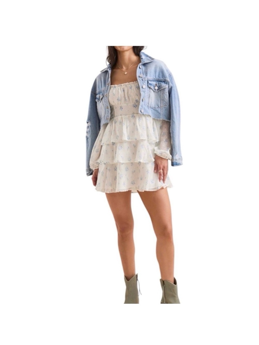 NEW Altar’d State Aitana Floral Mini Dress - large